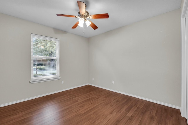 408 Texas Ave, Hewitt, TX 76643 - spare room with wood finished floors, baseboards, and a ceiling fan