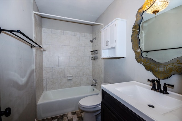 3824 Wagonwheel Ct, Plano, TX 75023 - full bathroom featuring shower / tub combination, toilet, and vanity