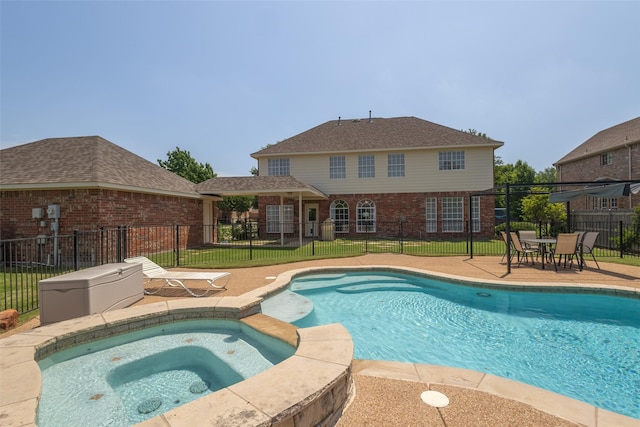 1312 Camberley Ct, Keller, TX 76248 - view of pool featuring a patio area and a pool with connected hot tub