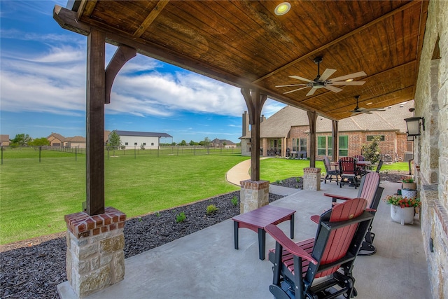 552 Horseshoe Bnd, Royse City, TX 75189 - view of patio featuring a ceiling fan