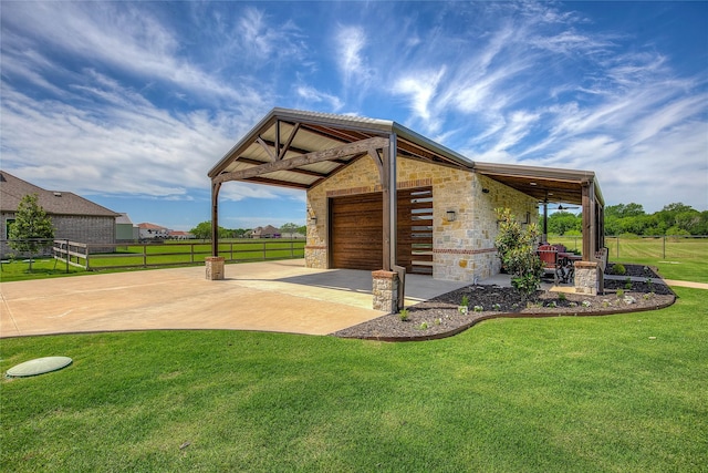 552 Horseshoe Bnd, Royse City, TX 75189 - view of patio / terrace featuring an attached garage and driveway