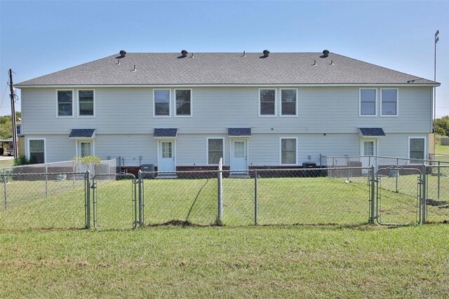 7703 Stanley, Joshua, TX 76058 - back of house with a gate and a shingled roof
