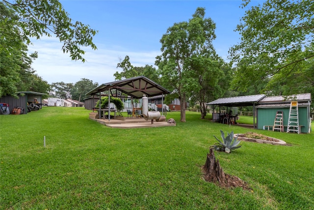 250 Whispering Oaks, Payne Springs, TX 75156 - view of grassy yard featuring a gazebo and an outbuilding