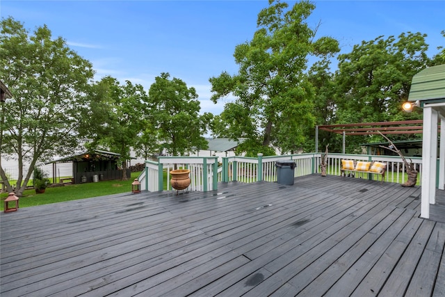 250 Whispering Oaks, Payne Springs, TX 75156 - deck with a lawn