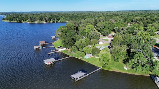 250 Whispering Oaks, Payne Springs, TX 75156 - aerial overview of property's location featuring a heavily wooded area and a nearby body of water