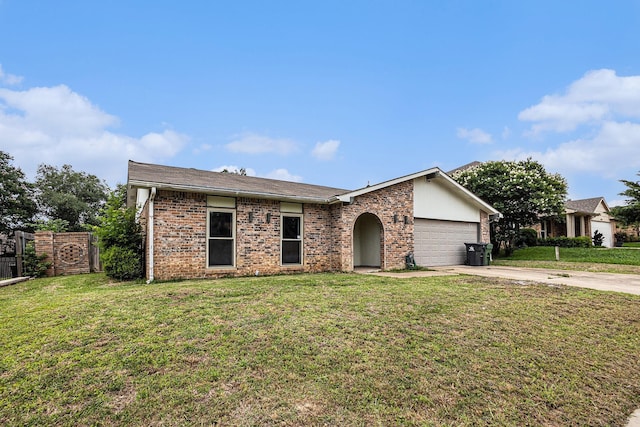 7107 Greenspring Dr, Arlington, TX 76016 - view of front of property with concrete driveway, a garage, brick siding, and a shingled roof