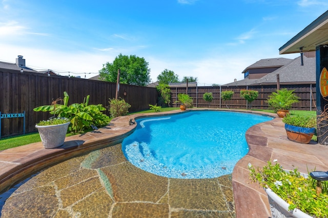 306 Hardeman Blvd, Justin, TX 76247 - view of pool with a fenced backyard and a patio area