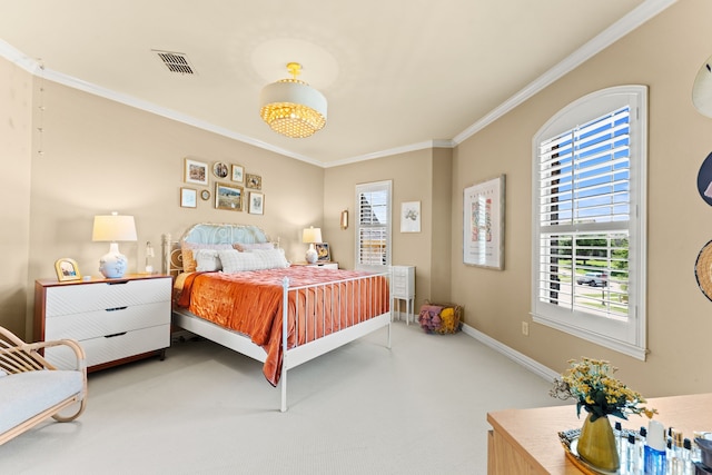 406 Wyndemere Blvd, Heath, TX 75032 - carpeted bedroom with ornamental molding and baseboards