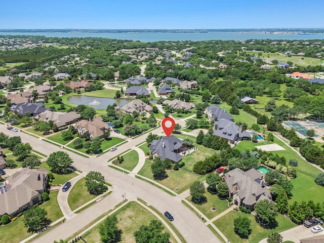 406 Wyndemere Blvd, Heath, TX 75032 - aerial perspective of suburban area with a large body of water