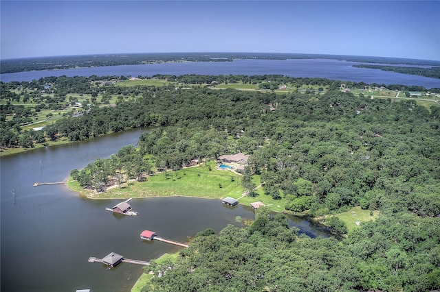 221 County Road 1946, Emory, TX 75440 - bird's eye view of a nearby body of water and a heavily wooded area