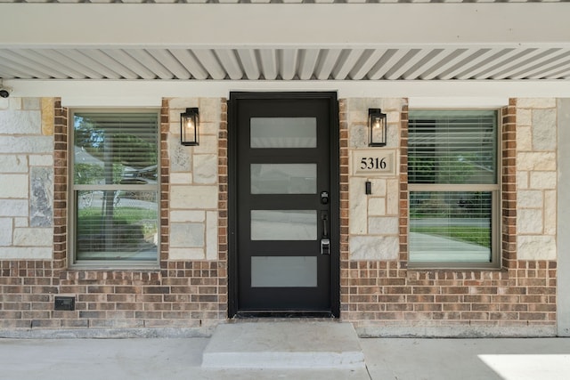5316 Humbert Ave, Fort Worth, TX 76107 - doorway to property featuring brick siding