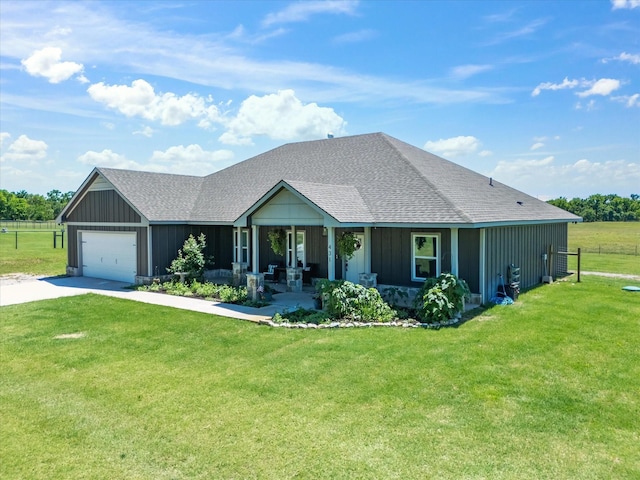 431 Advance Rd, Weatherford, TX 76088 - single story home featuring a shingled roof, driveway, a garage, covered porch, and board and batten siding