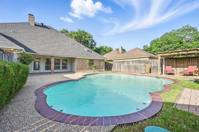 1521 Treeline Dr, Desoto, TX 75115 - view of pool with a fenced backyard and a patio area