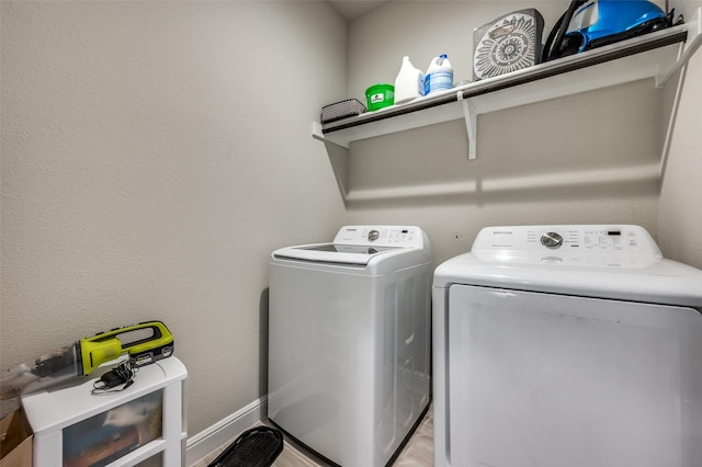 1824 Rachel St, Northlake, TX 76247 - laundry room featuring washer and dryer and light wood-style flooring