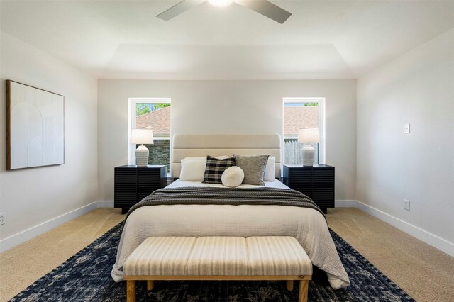 2626 Club Meadow Dr, Garland, TX 75043 - bedroom with carpet flooring, baseboards, and a ceiling fan