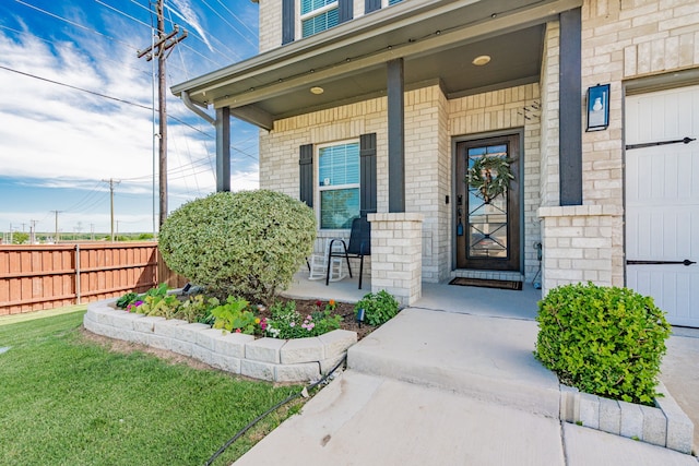 2049 Hartley Dr, Forney, TX 75126 - property entrance featuring a porch and brick siding