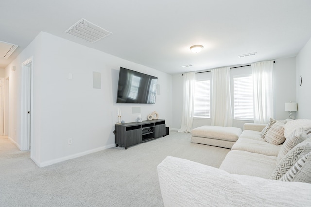 2049 Hartley Dr, Forney, TX 75126 - carpeted living room featuring attic access and baseboards