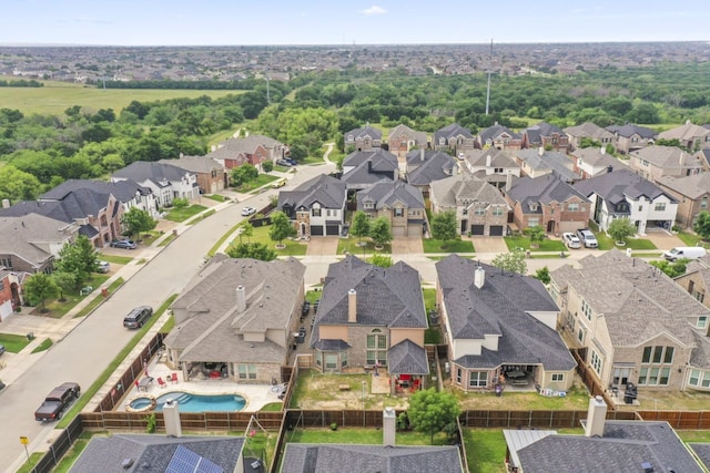 14237 Sugar Hill Dr, Little Elm, TX 75068 - aerial view of residential area featuring a pool area