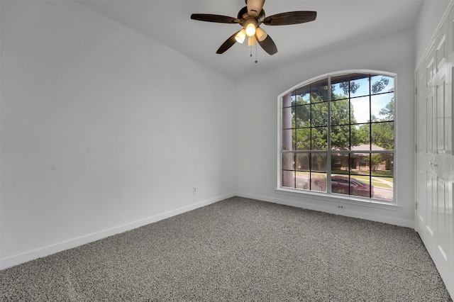 4909 Berkeley Ct, Garland, TX 75043 - empty room with carpet floors, baseboards, and ceiling fan
