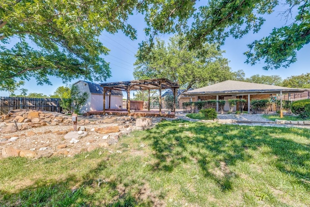 6400 Kingswood Dr, Fort Worth, TX 76133 - view of yard featuring a pergola