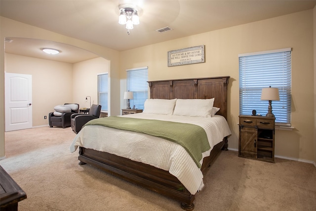 4825 Lazy Oaks St, Fort Worth, TX 76244 - bedroom with light carpet, arched walkways, and baseboards