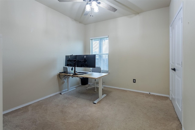 4825 Lazy Oaks St, Fort Worth, TX 76244 - carpeted office space with ceiling fan and baseboards