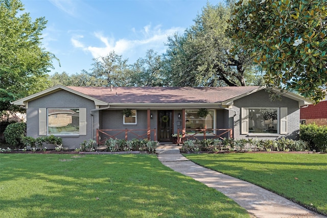 1720 Meadow Valley Ln, Dallas, TX 75232 - ranch-style home with brick siding and a front lawn