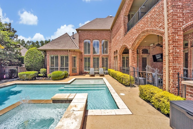 1516 Byron Nelson Pkwy, Southlake, TX 76092 - view of swimming pool with a pool with connected hot tub and a patio area