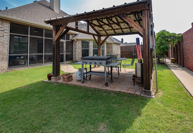 2636 Deer Hollow Dr, Little Elm, TX 75068 - view of yard featuring a patio area and a gazebo