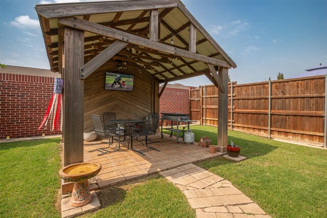2636 Deer Hollow Dr, Little Elm, TX 75068 - view of patio / terrace with a gazebo