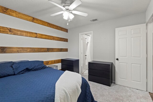517 Sunset Dr, Hurst, TX 76054 - carpeted bedroom featuring a ceiling fan