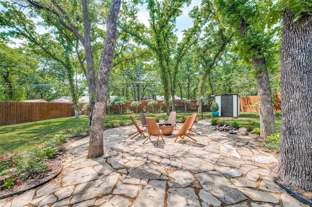 1913 Windlea Dr, Euless, TX 76040 - view of patio featuring an outdoor fire pit