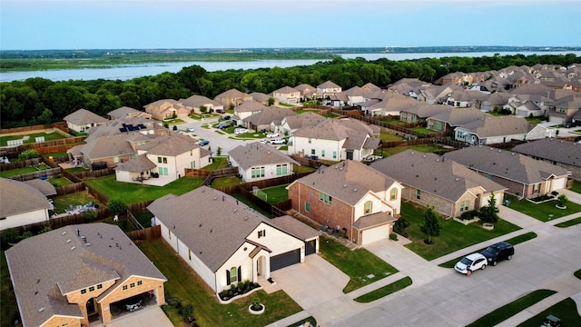 1605 Anacua Ln, Wylie, TX 75098 - aerial perspective of suburban area featuring a large body of water