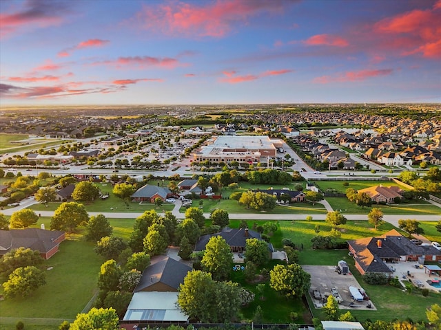 1208 Chandler Cir, Prosper, TX 75078 - aerial view at dusk of a residential view