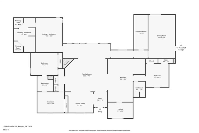1208 Chandler Cir, Prosper, TX 75078 - view of property floor plan