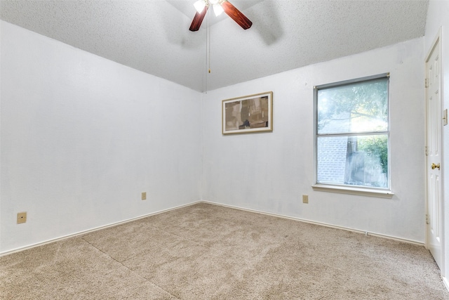 1104 Bayshore St, Allen, TX 75002 - carpeted spare room with a ceiling fan, a textured ceiling, and baseboards