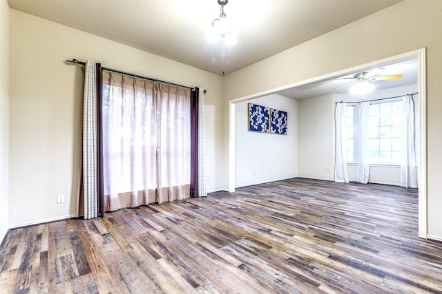 1104 Bayshore St, Allen, TX 75002 - unfurnished room with wood finished floors and a ceiling fan