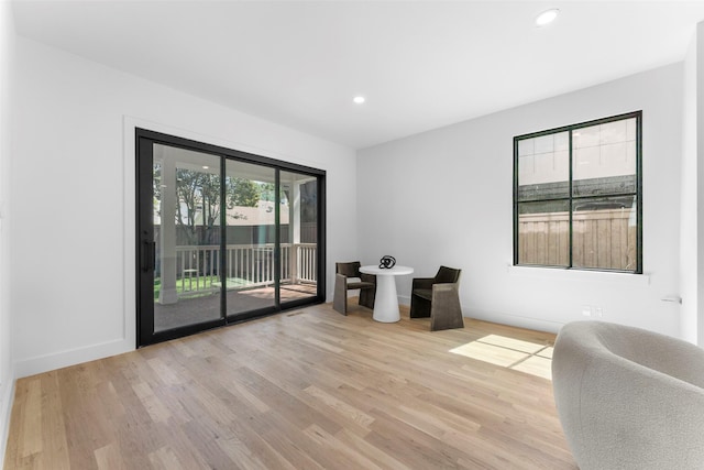 4516 Shenandoah Ave, University Park, TX 75205 - office area featuring light wood-style flooring, recessed lighting, and baseboards