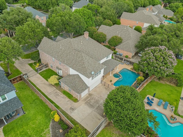 6717 Savannah Ln, Fort Worth, TX 76132 - aerial view of property and surrounding area with a pool area
