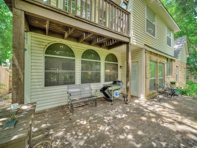 525 Sir Roland Dr, Grand Prairie, TX 75052 - view of patio / terrace with a balcony
