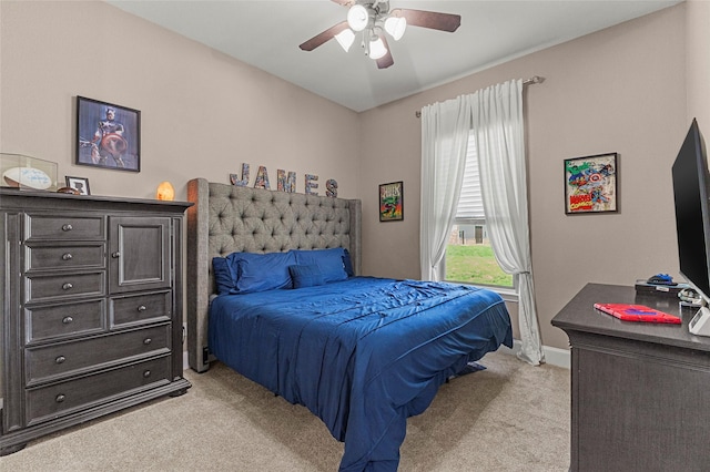 204 Lost Spur Ln, Royse City, TX 75189 - bedroom featuring light carpet and ceiling fan