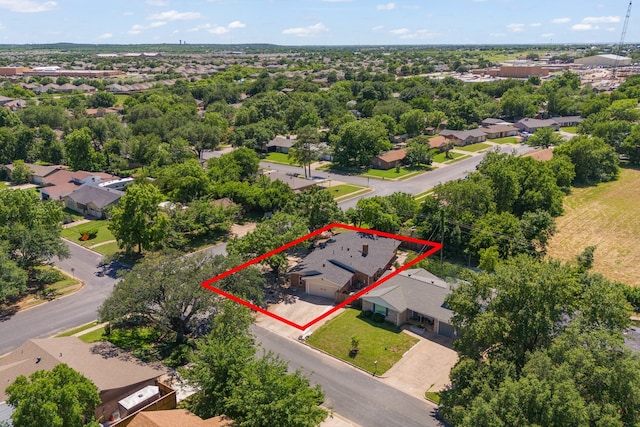 800 Meadowview Dr, Crowley, TX 76036 - aerial perspective of suburban area featuring property boundaries highlighted