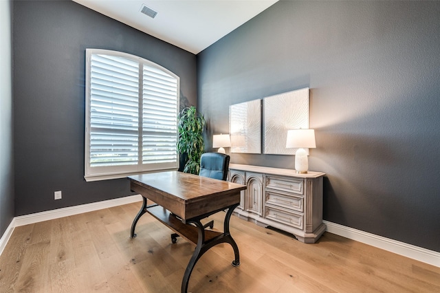 3201 Sunday Silence Ln, Celina, TX 75009 - office area featuring light wood-type flooring, healthy amount of natural light, and baseboards