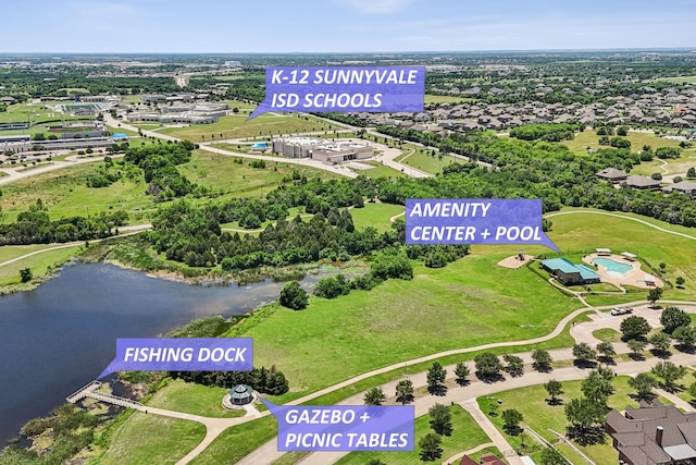 418 Sundance Trl, Sunnyvale, TX 75182 - aerial view of a nearby body of water