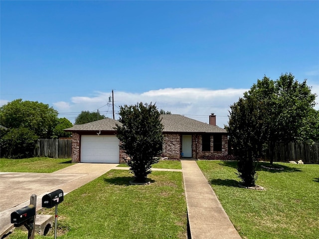 328 Branson Rd, Roanoke, TX 76262 - view of front of house with brick siding, concrete driveway, a shingled roof, and a garage