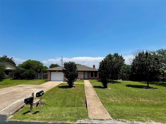 328 Branson Rd, Roanoke, TX 76262 - obstructed view of property featuring driveway, a garage, a chimney, and stone siding