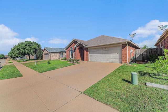 4720 Topaz Ln, Granbury, TX 76049 - view of front facade featuring brick siding, a garage, and concrete driveway