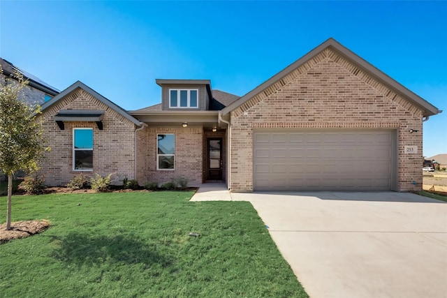 253 Cisco Trl, Forney, TX 75126 - view of front of property featuring brick siding, an attached garage, driveway, and a front yard