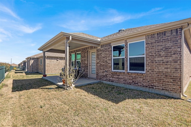 8857 Shore Crest Rd, Frisco, TX 75036 - back of house featuring brick siding and a patio