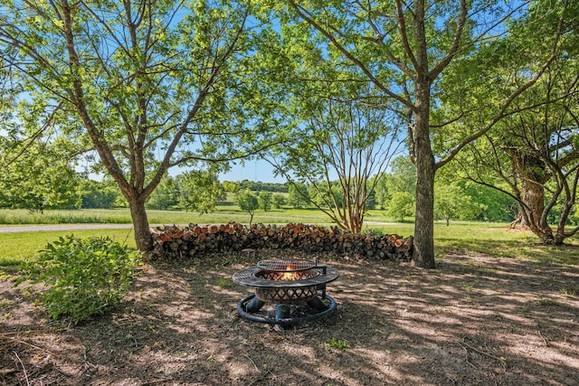 3829 Fm 896, Leonard, TX 75452 - view of yard featuring a fire pit